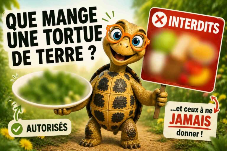 Que mange une tortue de terre ? Et quelle nourriture ne SURTOUT pas lui donner…